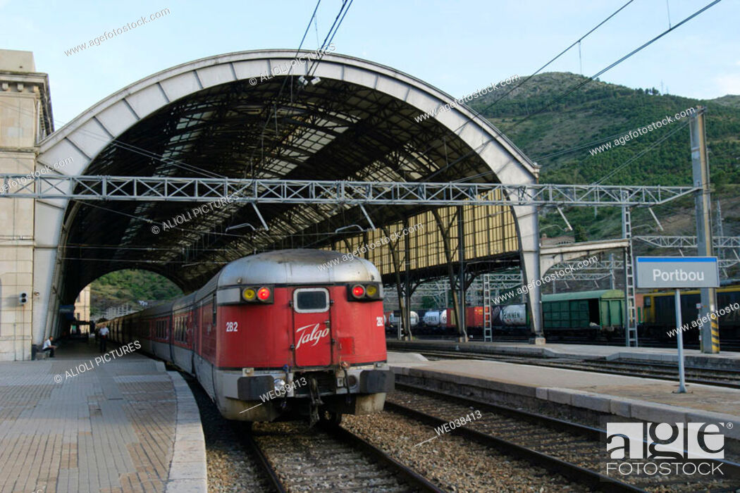 Stock Photo: Train station, Portbou. Girona province, Catalonia, Spain.