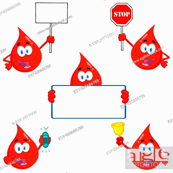 Blood Drops Cartoon Characters, Stock Vector, Vector And Low Budget Royalty  Free Image. Pic. ESY-020686788 | agefotostock