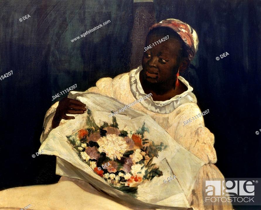 Postkarte 1863 Akt mit Blumen Olympia Edouard Manet 