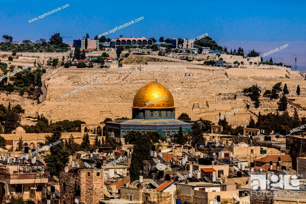 Stock Photo: Dome of the Rock, UNESCO World Heritage Site, Jerusalem, Israel, Middle East.