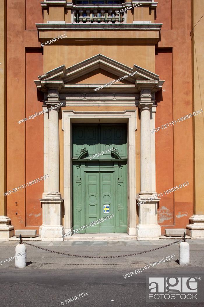 Stock Photo: Italy, Emilia Romagna, Modena, Piazza S Domenico, Doorway.
