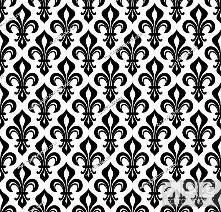Royal heraldic Lilies (Fleur-de-lis) ? wallpaper background, seamless  pattern, Stock Photo, Picture And Royalty Free Image. Pic. WR3466588 |  agefotostock