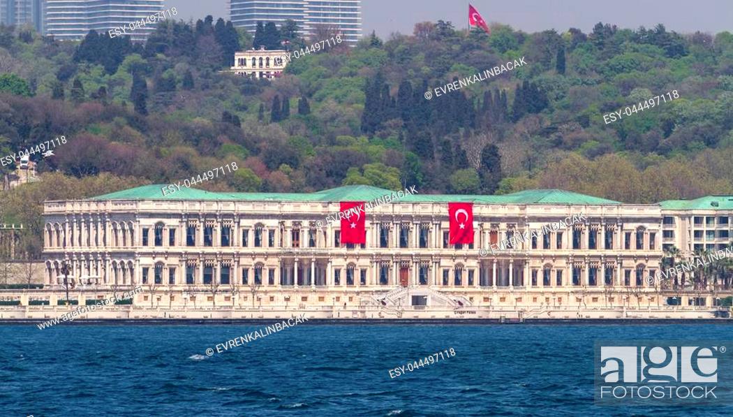 Stock Photo: Ciragan Palace in Ortakoy, Istanbul City, Turkey.