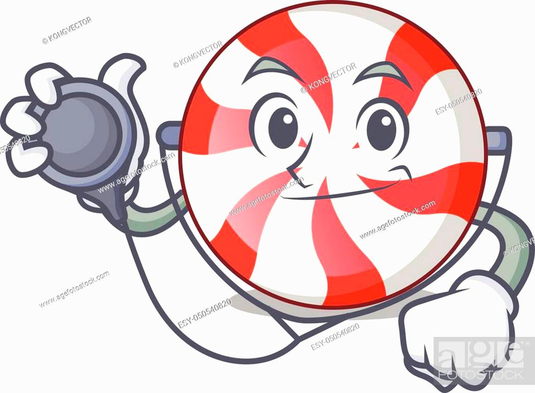 Doctor peppermint candy character cartoon vector illustration, Stock  Vector, Vector And Low Budget Royalty Free Image. Pic. ESY-050540820 |  agefotostock