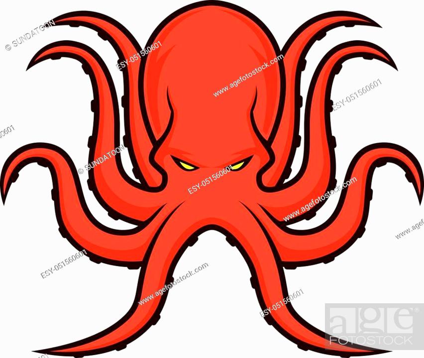 Clipart picture of an octopus cartoon mascot character, Stock Vector,  Vector And Low Budget Royalty Free Image. Pic. ESY-051560601 | agefotostock