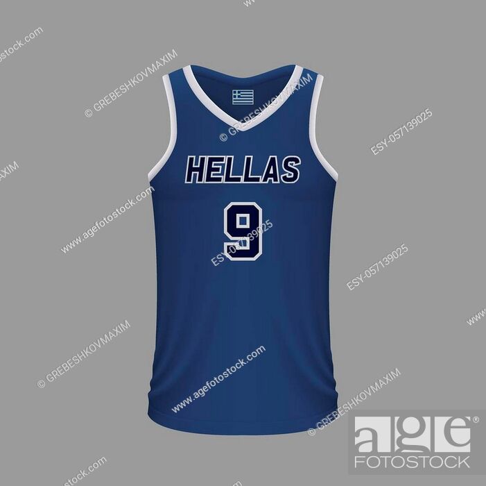 Shirt Template For Basketball Jersey. Vector Illustration Royalty