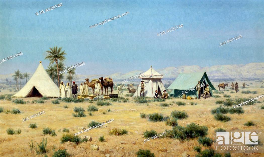 Stock Photo: Whitaker in the Tunisian Sahara, by Francesco Lojacono (1841-1915).  Palermo, Fondazione 'Giuseppe Whitaker' (Whitaker Foudation).