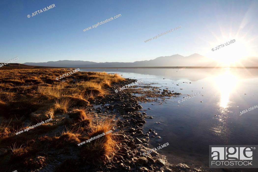 Stock Photo: Chile, national park Nevado Tres Cruzes, Laguna Santa Rose, sunrise.