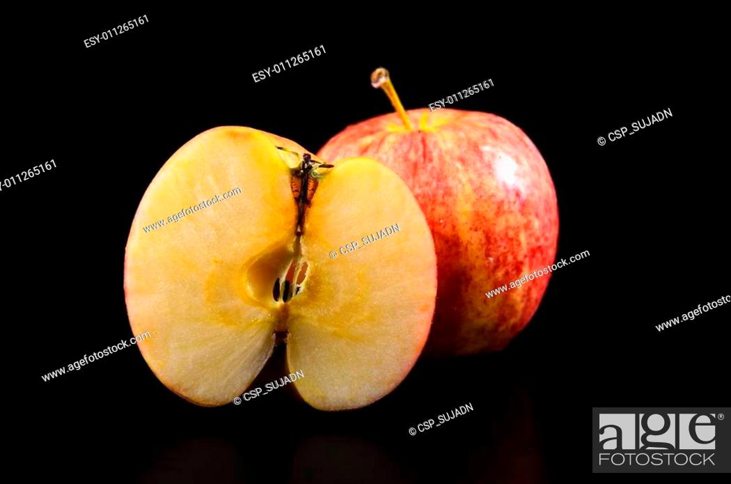 Apples on a black background, Stock Photo, Picture And Low Budget Royalty  Free Image. Pic. ESY-011265161 | agefotostock