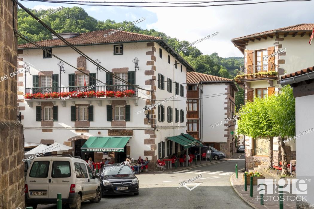 Stock Photo: Etxalar is a town and municipality located in the province and autonomous community of Navarre, northern Spain.