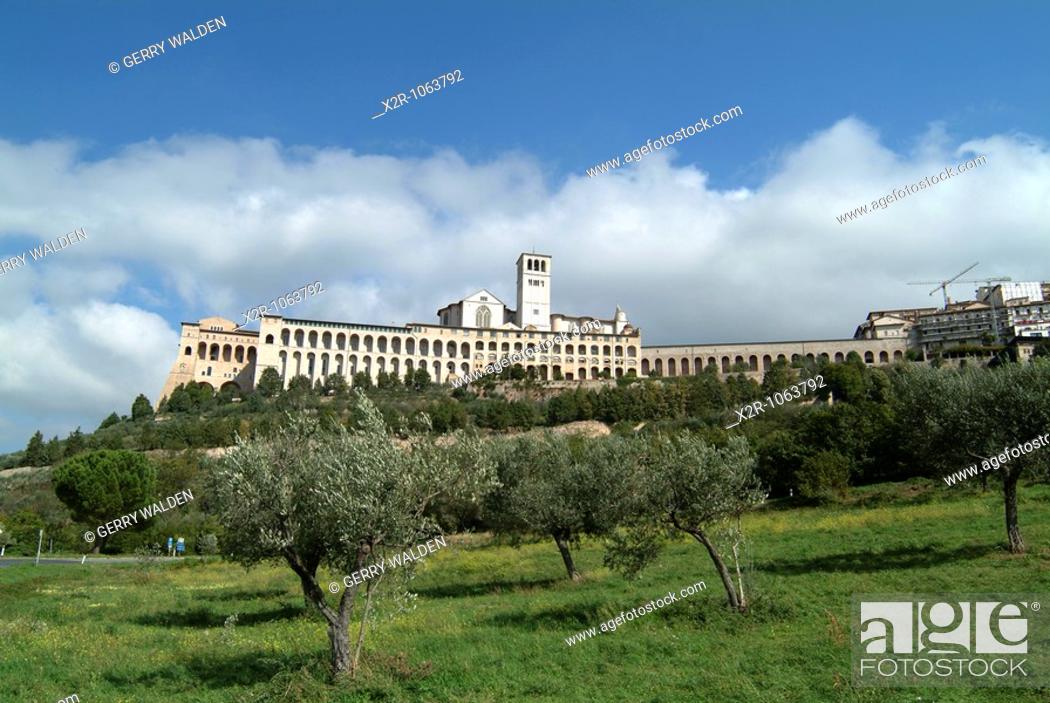 Stock Photo: The basillica of St  Francis of Assissi in Umbria in Italy.