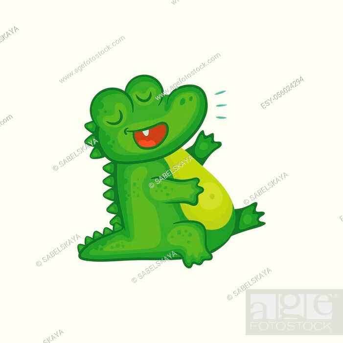 Cartoon character of laughing happy crocodile or alligator, Stock Vector,  Vector And Low Budget Royalty Free Image. Pic. ESY-056024294 | agefotostock