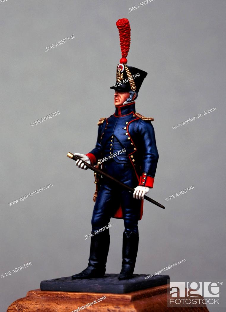 54-60 mm * Tin Soldiers 1809-1 Ober-officer of army foot artillery Russia 