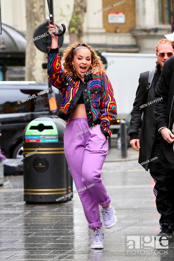 Stock Photo: Ella Eyre seen with Banx and Ranx at Global Studios for radio interviews Featuring: Ella Eyre Where: London, United Kingdom When: 02 May 2018 Credit: Michael.