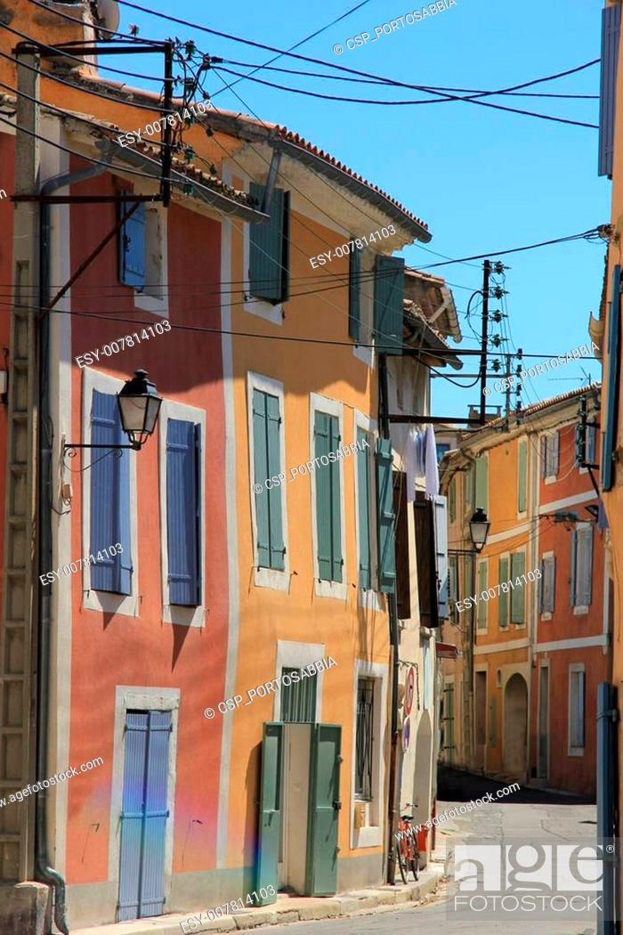 Stock Photo: Colored houses in the Provence.