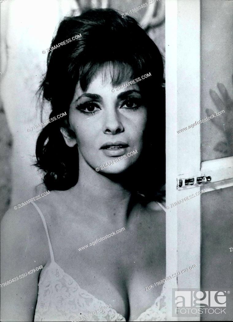 Stock Photo: April 1968 - Rome - Italian screen star Gina Lollobrigida always beautiful, is playing the role of a woman who has been loved by her nephew but the ardent love.