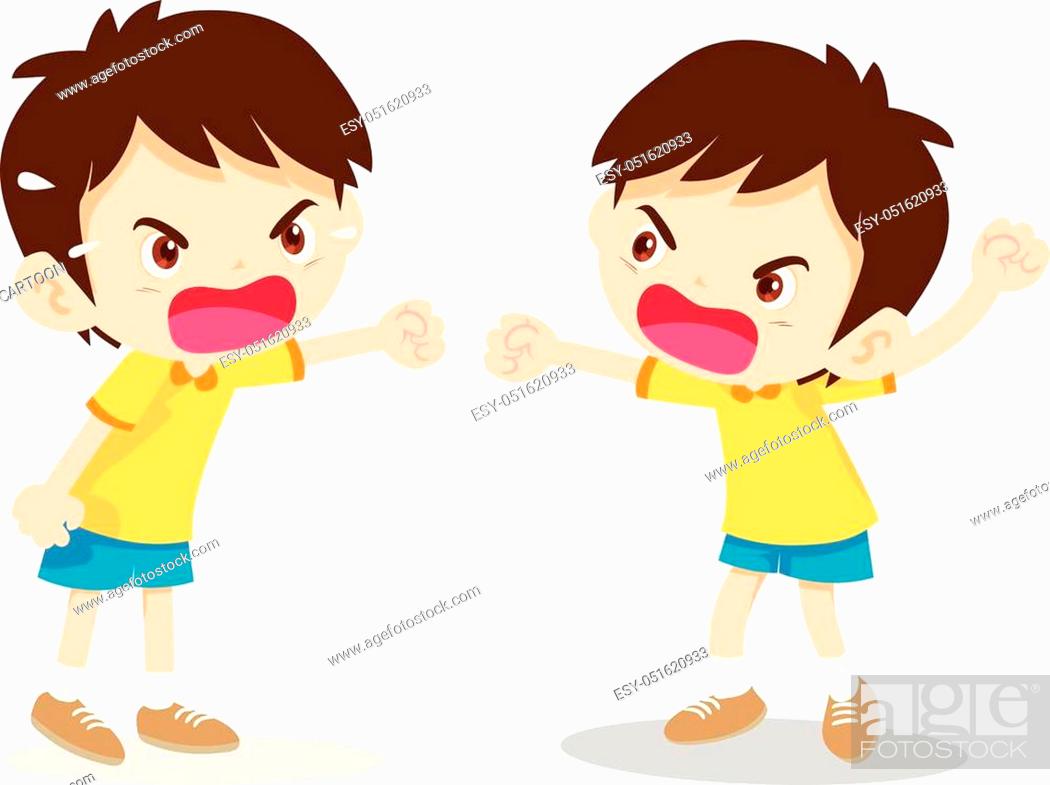 Little angry boy shouting various actions on white background cartoon  vector illustration, Stock Vector, Vector And Low Budget Royalty Free  Image. Pic. ESY-051620933 | agefotostock