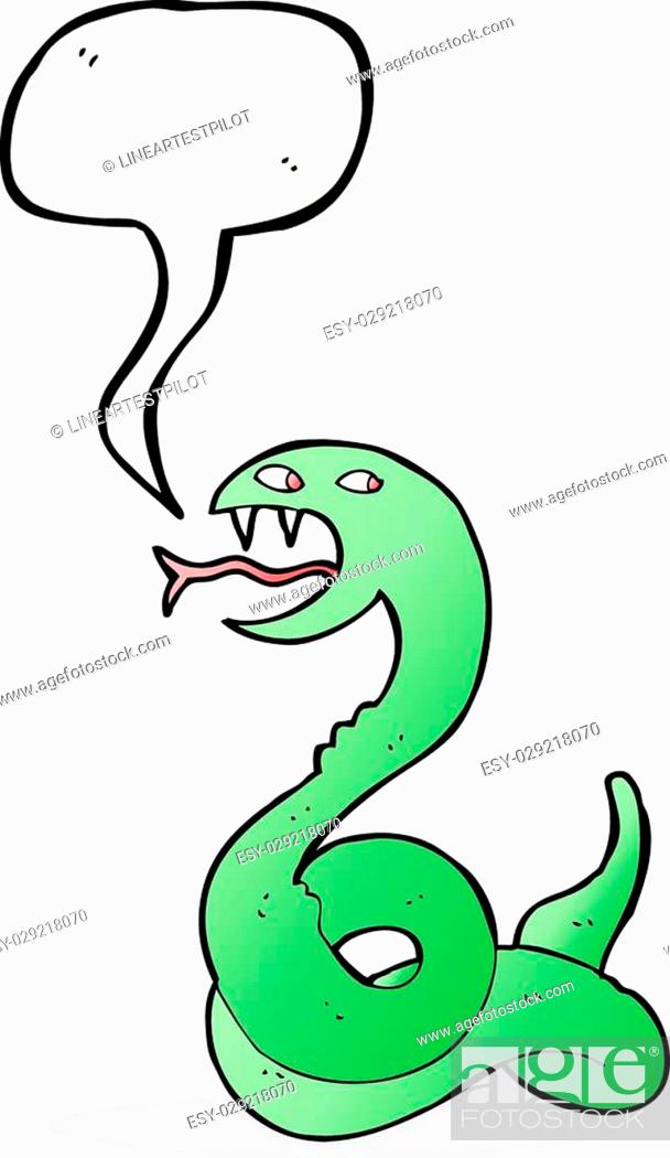 cartoon hissing snake with speech bubble, Stock Vector, Vector And Low  Budget Royalty Free Image. Pic. ESY-029218070 | agefotostock