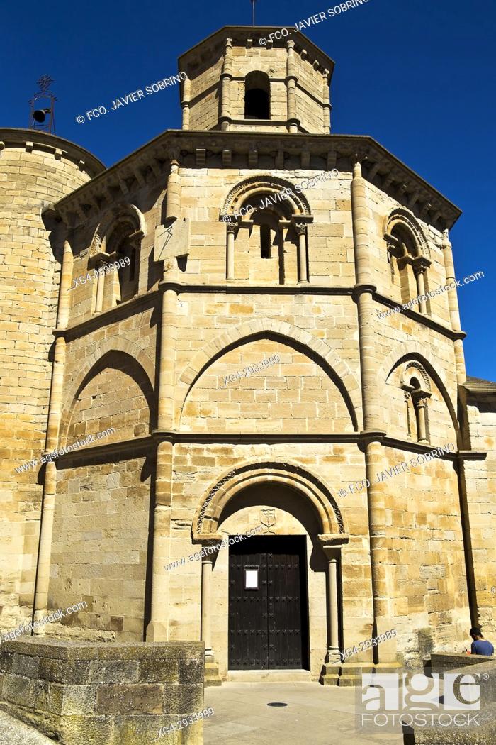 Stock Photo: Iglesia románica del Santo Sepulcro. Torres del Río. Provincia de Navarra. Spain.