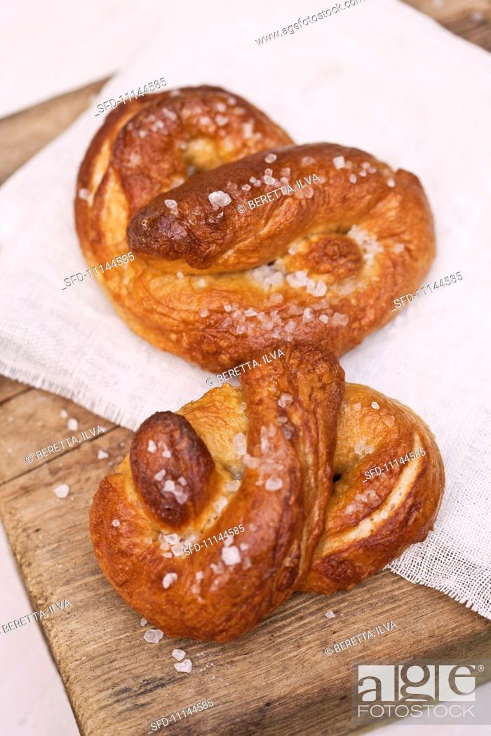 Stock Photo: Homemade pretzels.