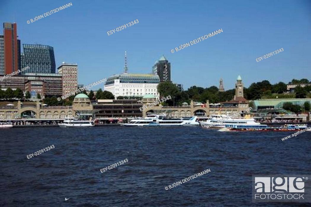 Stock Photo: The St. Pauli Landing Stages.