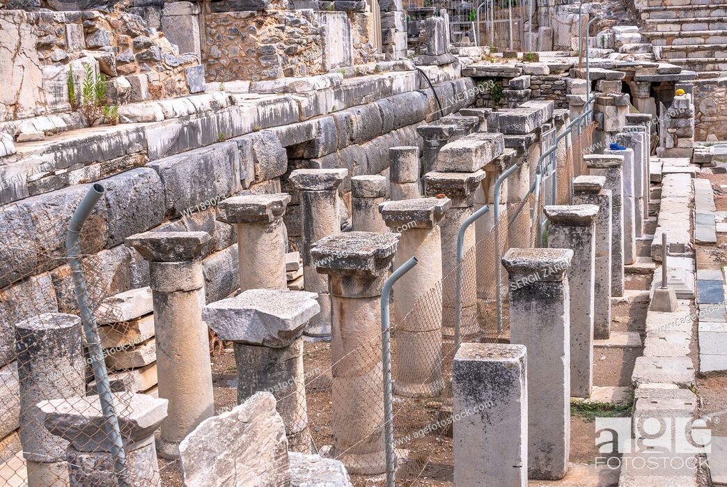 Stock Photo: The antique Great Theatre of Ephesus on a sunny summer day.