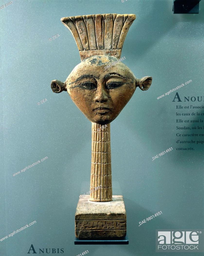 Stock Photo: Egyptian civilization. Figure of Anuket, goddess of the Nile river.  Paris, Musée Du Louvre.
