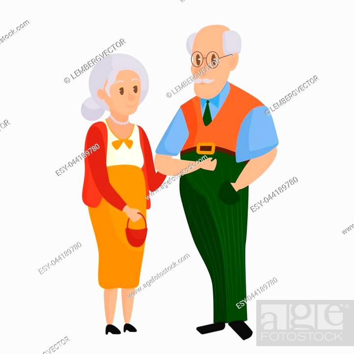 Happy grandparents together isolated. Grandparents day. Grandpa and  grandma, Stock Vector, Vector And Low Budget Royalty Free Image. Pic.  ESY-044189780 | agefotostock
