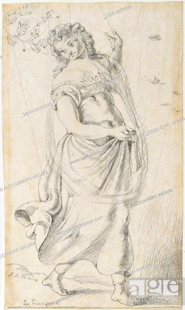 The Princess (La principessa), by Giorgio De Chirico, Century, pencil drawing, Foto de Stock, Imagen Derechos Protegidos Pic. agefotostock