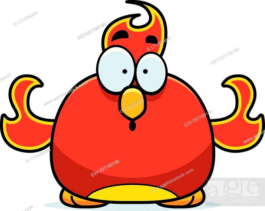A cartoon illustration of a phoenix bird looking surprised, Stock Vector,  Vector And Low Budget Royalty Free Image. Pic. ESY-037100140 | agefotostock