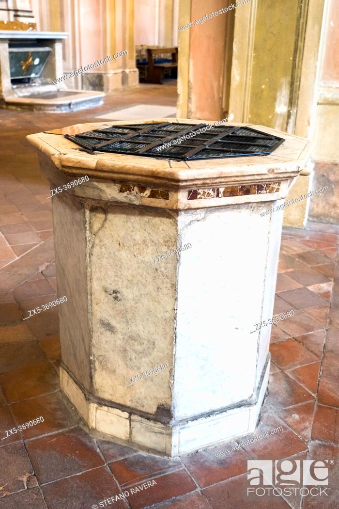 Stock Photo: The well of the so called house of Saint Alexis in the Basilica of Saints Bonifacio and Alexis on the Aventine hill - Rome, Italy.