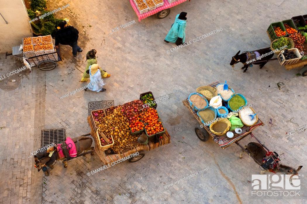 Stock Photo: Street hawkers' market, Medina, Oujda, Oriental region, Morocco.