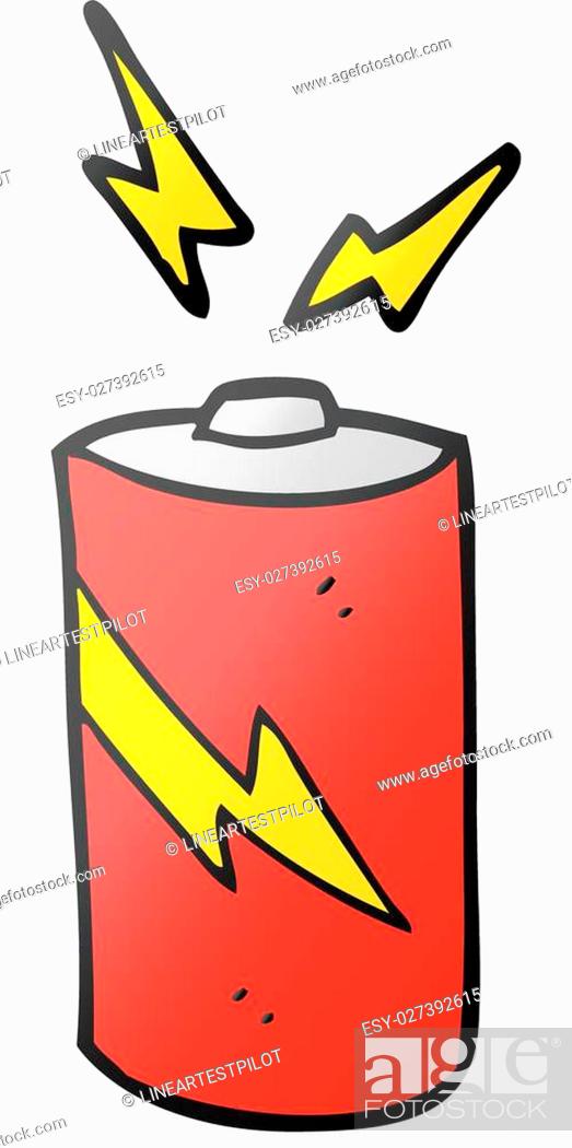 freehand drawn cartoon battery, Stock Vector, Vector And Low Budget Royalty  Free Image. Pic. ESY-027392615 | agefotostock