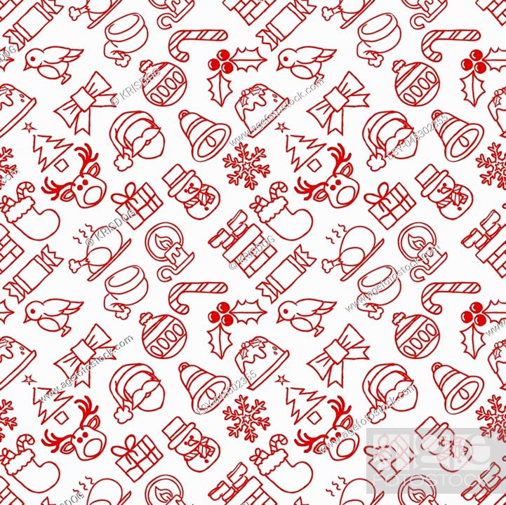 Christmas seamless repeating pattern background like those on festive gift  wrapping paper, Stock Vector, Vector And Low Budget Royalty Free Image.  Pic. ESY-045302355 | agefotostock