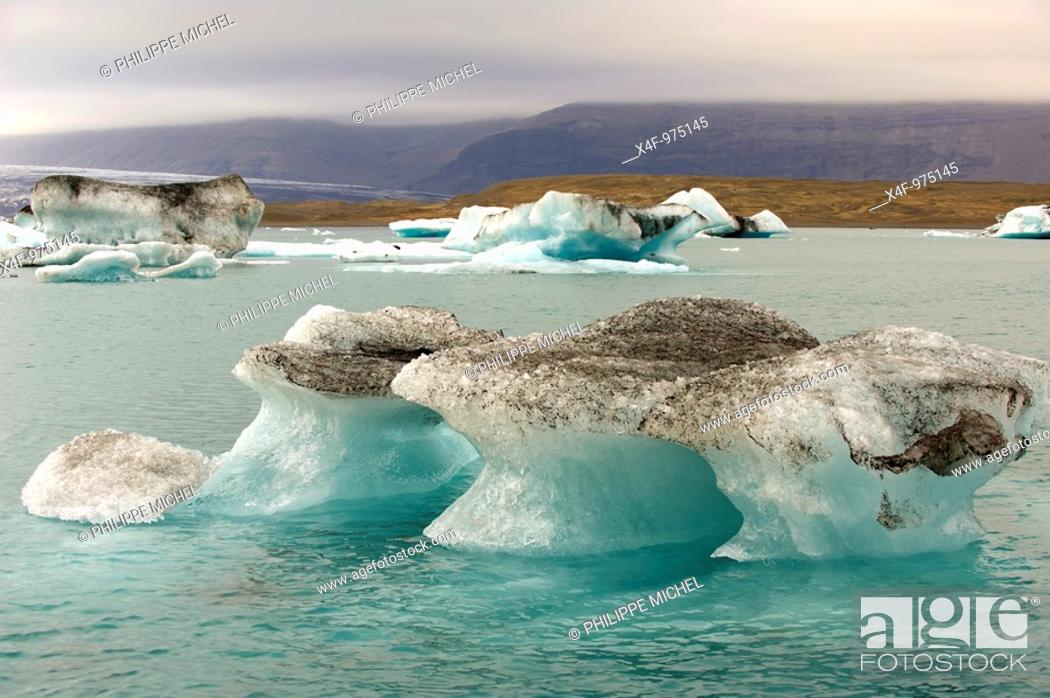 Stock Photo: Iceberg at Jokulsarlon, Vatnajokull glacier, Iceland.