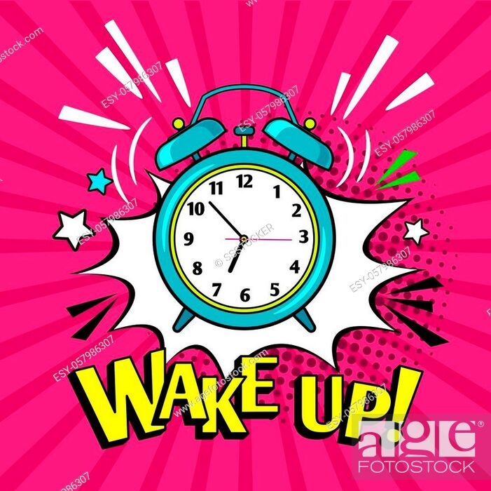 Wake up clock. Vector cartoon alarm clock funny illustration, waking  explosion alarm clock, Stock Vector, Vector And Low Budget Royalty Free  Image. Pic. ESY-057986307 | agefotostock