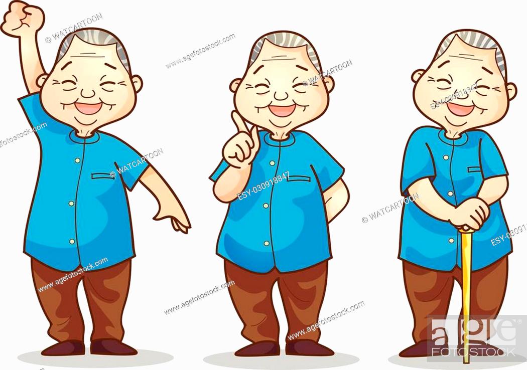 Funny illustration of old woman cartoon character set. Isolated vector  illustration, Stock Vector, Vector And Low Budget Royalty Free Image. Pic.  ESY-030918847 | agefotostock