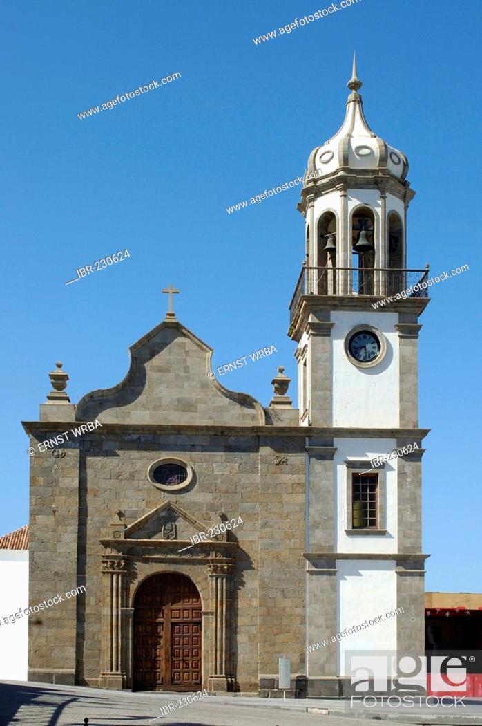 Stock Photo: Church, Granadilla de Abona, Tenerife, Canary Islands, Spain.