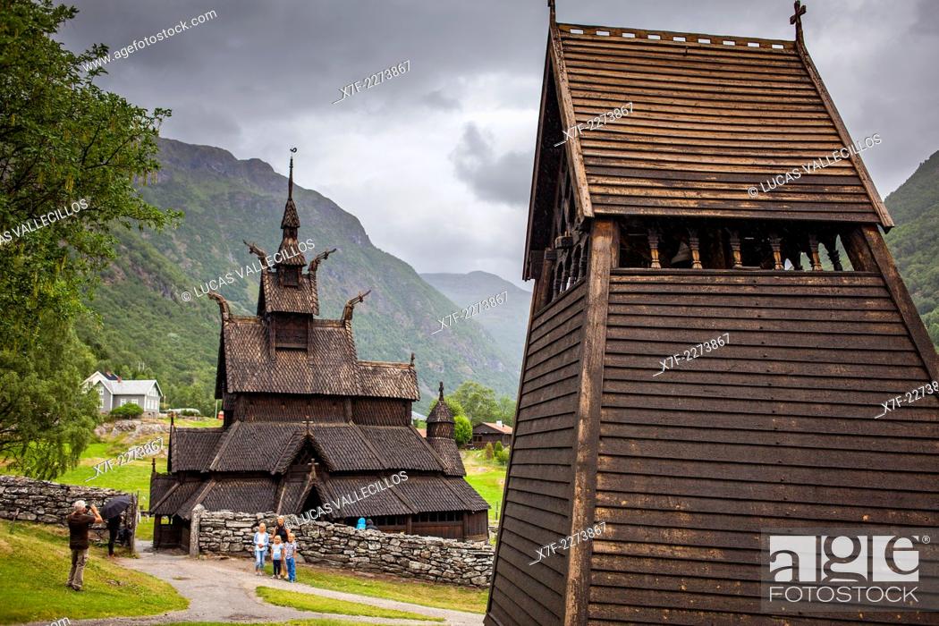 Photo de stock: Borgund Stave Church, Sogn og Fjordane, Norway.