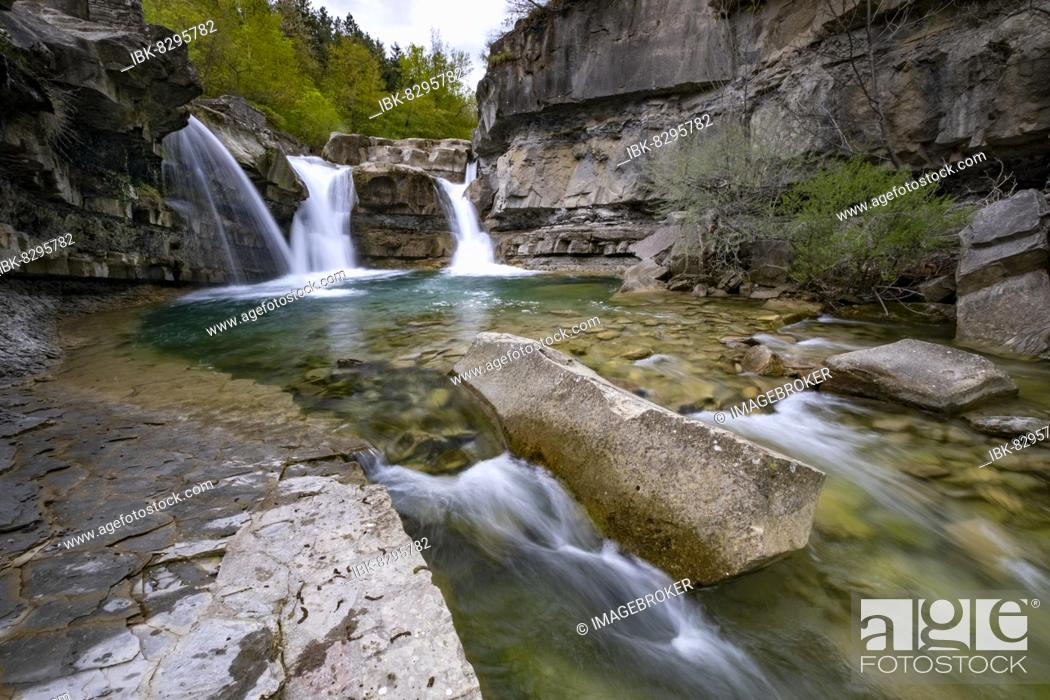Stock Photo: Cascata della Sega, Saw waterfall, Parco Nazionale delle Foreste Casentinesi, National Park, Tuscany, Arezzo, Italy, Europe.