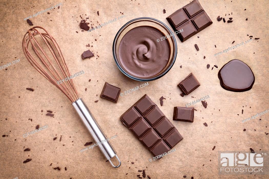 Stock Photo: Delicious dark chocolate background.