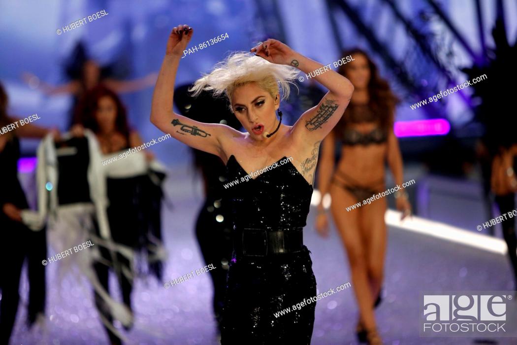 Stock Photo: Lady Gaga performs during the 2016 Victoria's Secret Fashion Show at the Grand Palais in Paris, France, 30 November 2016. Editorial use only.