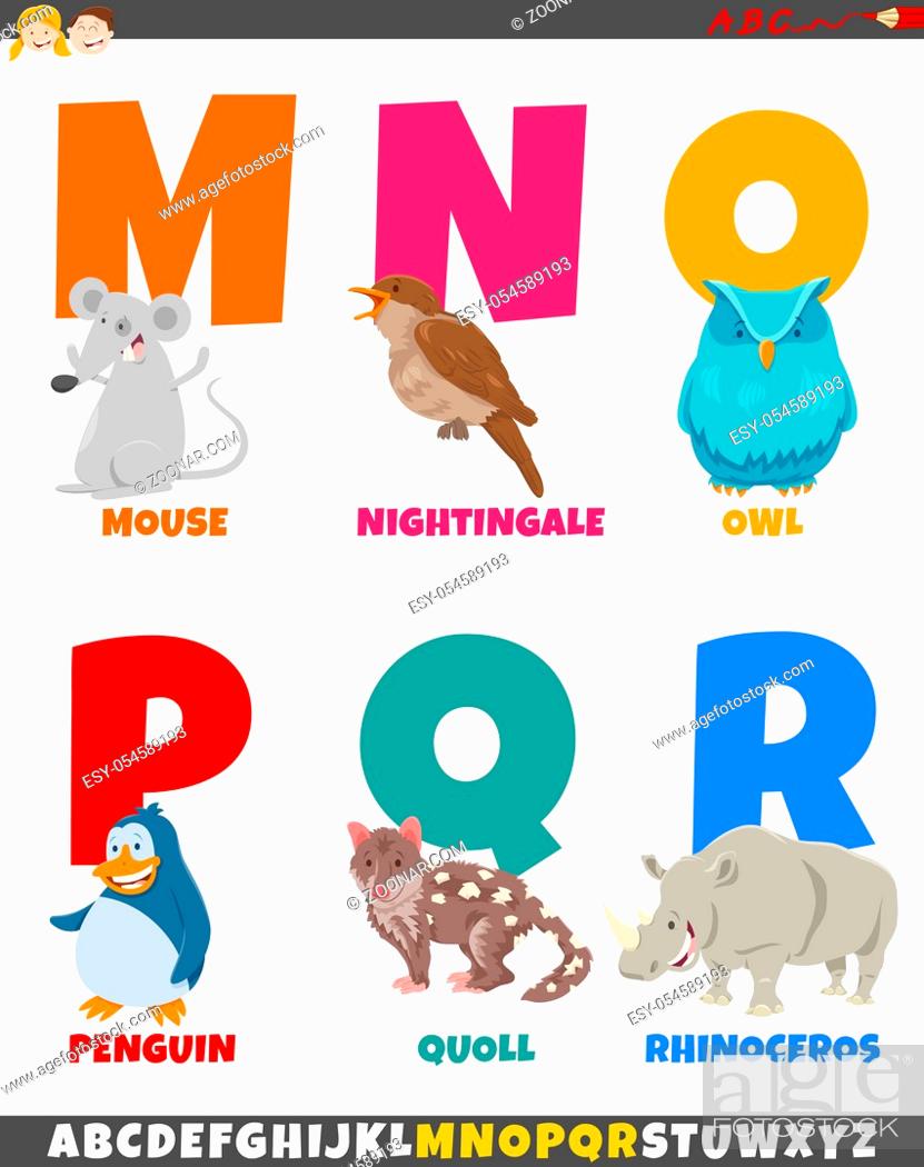 Cartoon Illustration of Colorful Alphabet Set from Letter M to R with Funny  Animal Characters, Stock Photo, Picture And Low Budget Royalty Free Image.  Pic. ESY-054589193 | agefotostock