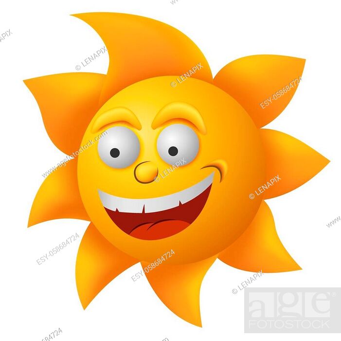 Cartoon yellow sun face vector illustration, Stock Vector, Vector And Low  Budget Royalty Free Image. Pic. ESY-058684724 | agefotostock