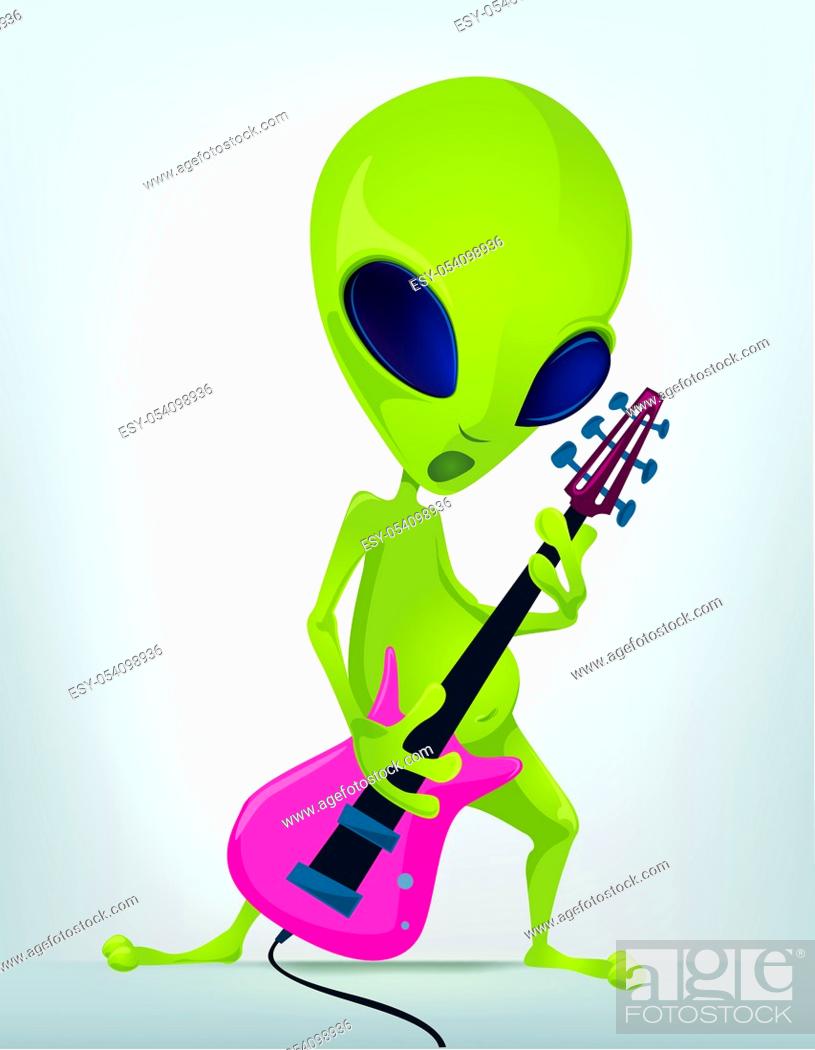 Cartoon Character Funny Alien Isolated on Grey Gradient Background, Stock  Photo, Picture And Low Budget Royalty Free Image. Pic. ESY-054098936 |  agefotostock