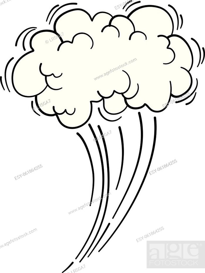 Speed cloud motion effect. Cartoon comic line clouds, moving smoke puff,  funny fart, Stock Vector, Vector And Low Budget Royalty Free Image. Pic.  ESY-061864255 | agefotostock