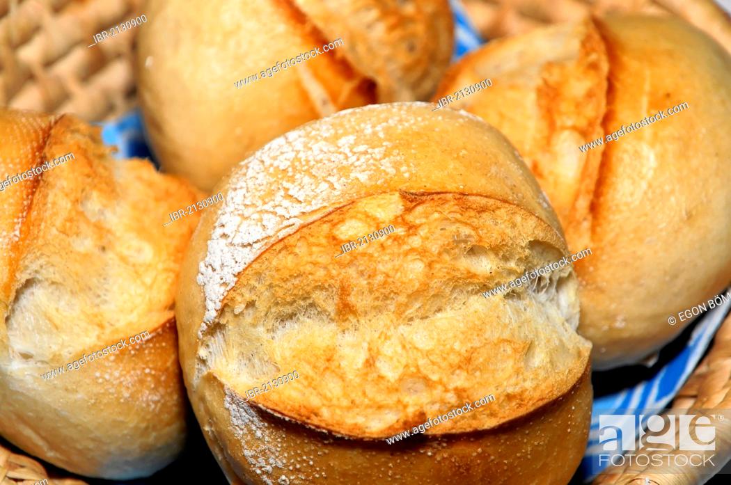 Stock Photo: Freshly baked bread rolls, Baden-Wuerttemberg, Germany, Europe.