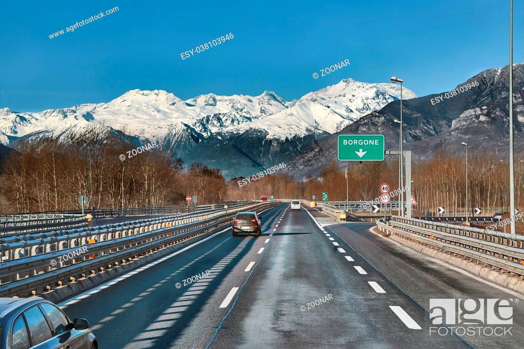 Stock Photo: Highway in Italy.