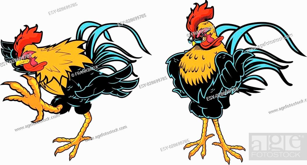 Great Rooster design for any Cock Fight, chicken advertisement and/or icon,  Stock Vector, Vector And Low Budget Royalty Free Image. Pic. ESY-028699785  | agefotostock