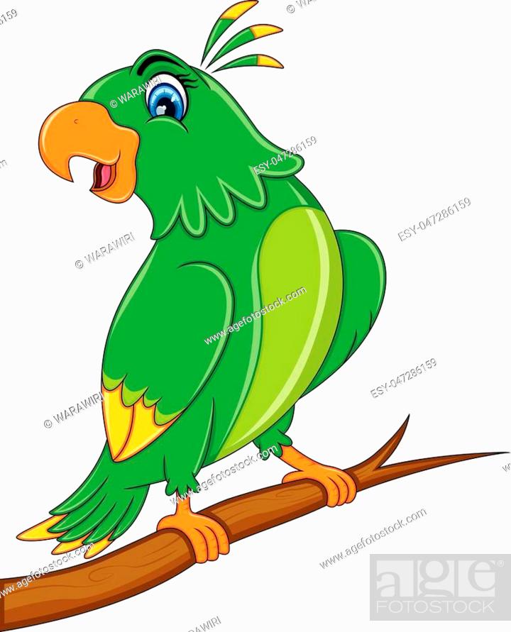 Cute Parrot Cartoon - full color, Stock Vector, Vector And Low Budget  Royalty Free Image. Pic. ESY-047286159 | agefotostock